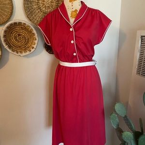 Hot pink true vintage dress